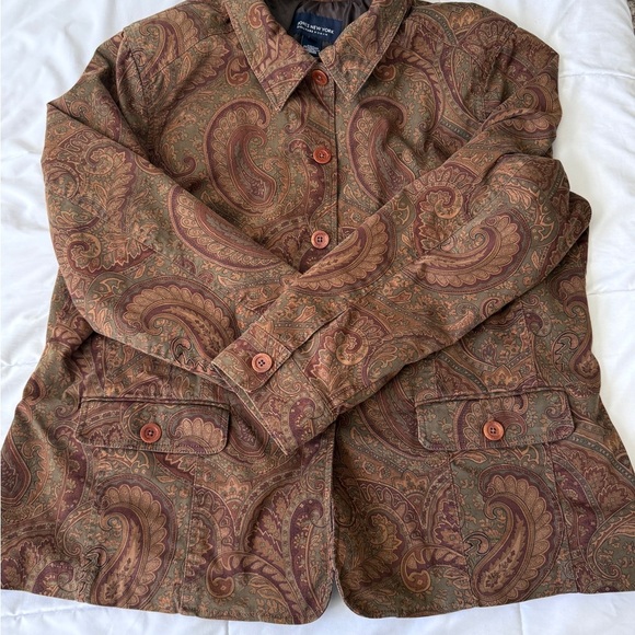 🧥 Jones New York Signature Woman Paisley Blazer Jacket - Size 2X - Picture 3 of 11